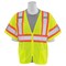 Erb Safety Safety Vest, Contrasting, Mesh, Class 3, S683P, Hi-Viz Lime, 5XL 62142